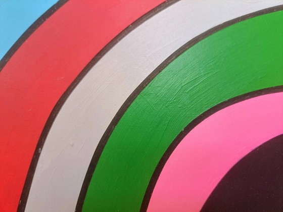 Image 1 of Courants Sauvages" - pintura abstracta de Franklin van Dam - Acrílico sobre MDF - 95 × 95 cm