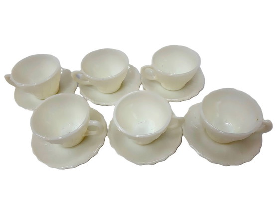 Image 1 of Set van 6 vintage kopjes en schotels van Chinees porselein