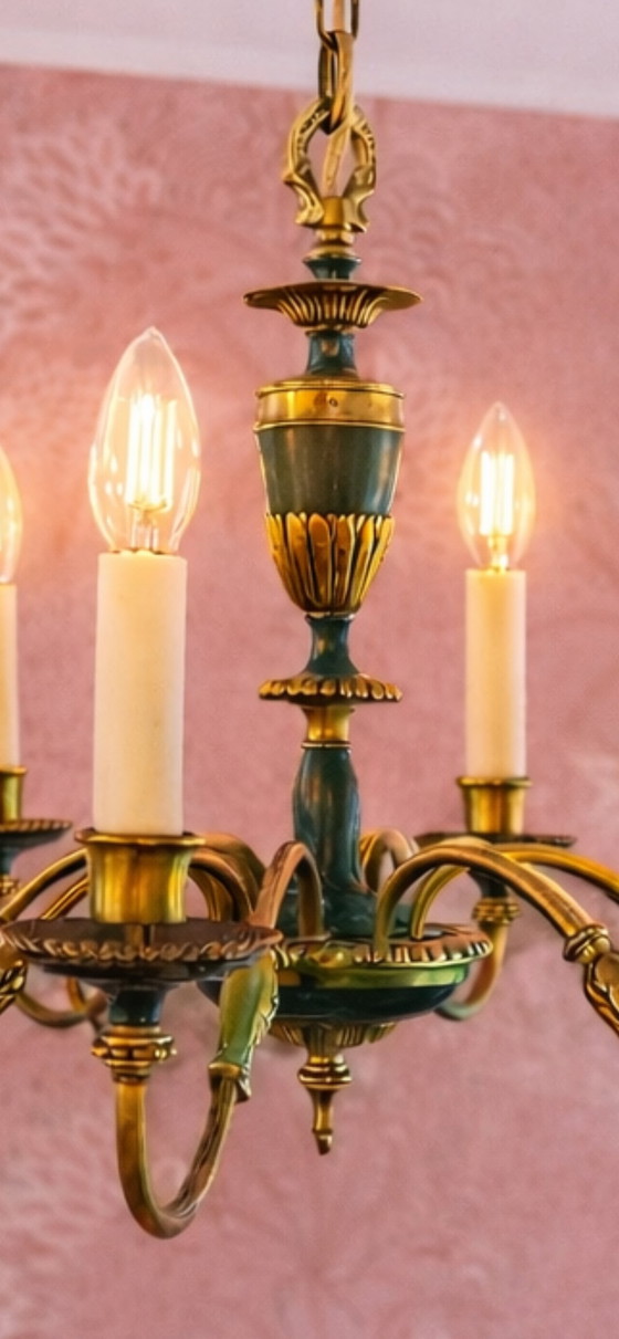 Image 1 of Splendido e autentico lampadario a 8 bracci del rinomato marchio tedesco Kaiser Leuchten (Gebr. Kaiser & Co.).