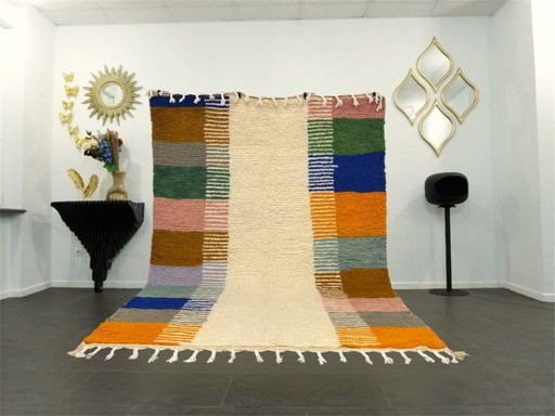 Tapis berbère - 296 cm x 206 cm - laine colorée