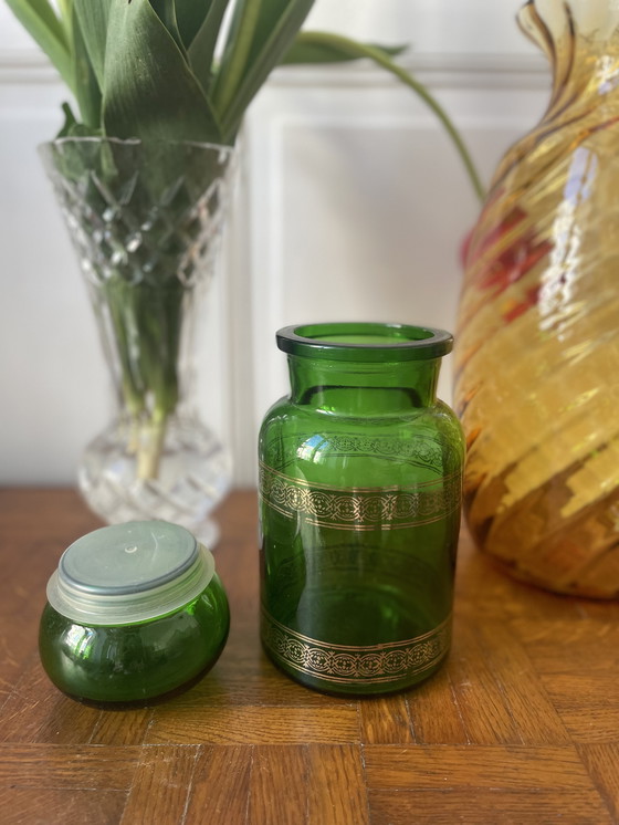 Image 1 of Juego de 3 frascos de boticario antiguos