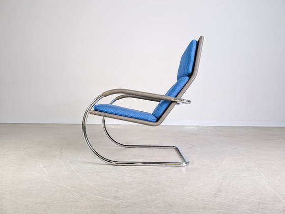 Image 1 of Sillón original Tecta D35-1, diseño cantilever, mimbre gris, reposabrazos