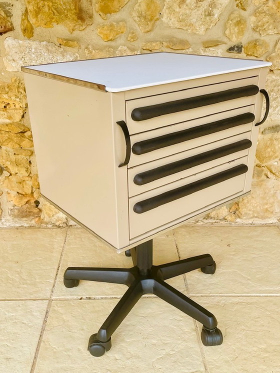 Image 1 of Vintage, Industrial, Swivel, Medical Cabinet  by Cazzaro 1970s/1980s