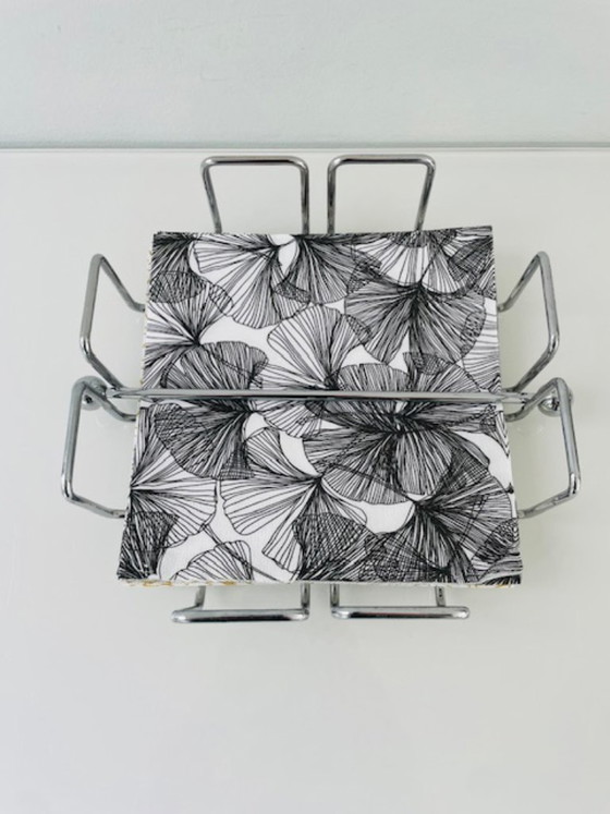 Image 1 of Retro chrome napkin holder with weight