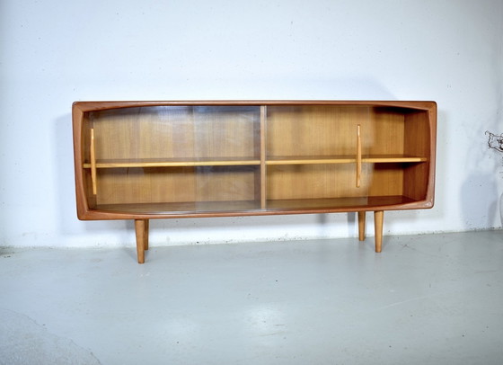 Image 1 of Exclusive Dyrlund Teak Sideboard Vintage Cabinet Dresser Bookshelf