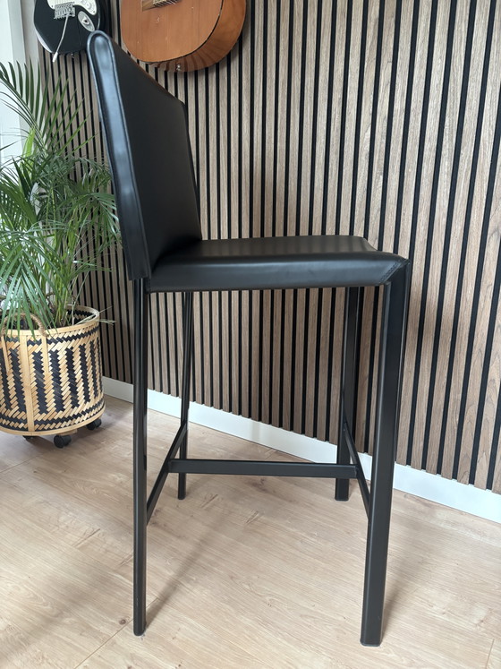 Enrico Pellizzoni Bilbao Stool Barkruk 1 Stuk – Barkrukken, Leather, Metal (photo 6 of 7)