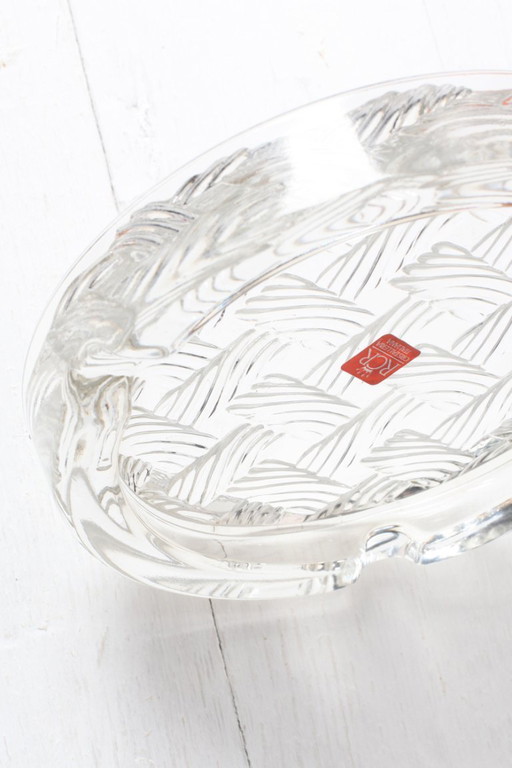 Vintage RCR kristallen asbak: Italiaans glas uit het midden van de 20e eeuw, jaren 90