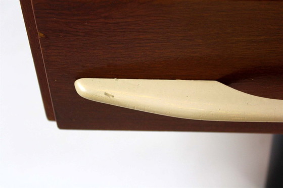 Image 1 of Modular Desks with White Glass Tops by Mojmir Pozar for Up Závody, 1960s, Set of 3