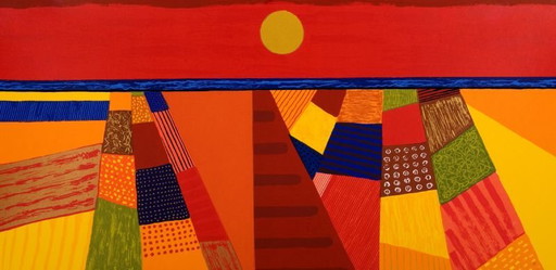 Ronald Boonacker - Color screen printing - Tulip fields