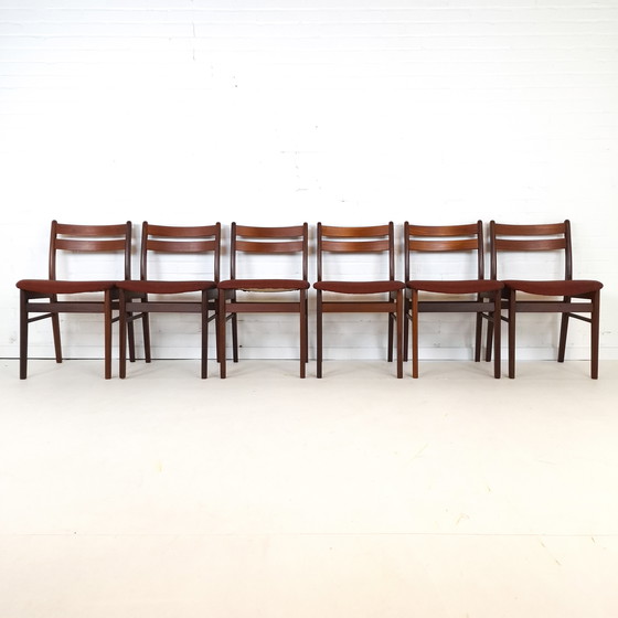 Image 1 of Lot de 6 chaises de salle à manger vintage, design danois des années 1970