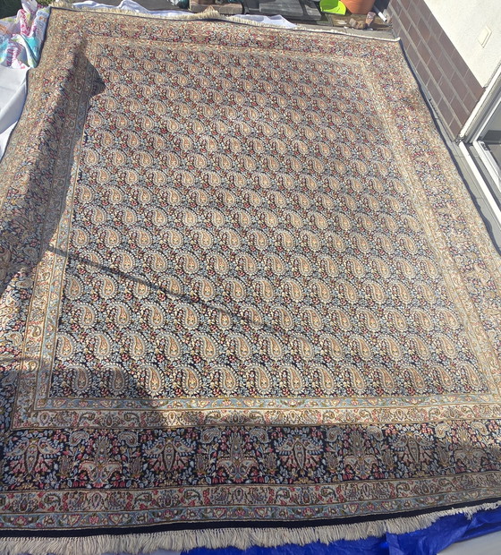 Image 1 of Antiker Kerman Kirman 370x270cm handgeknüpft Premium Qualität Meisterwerk persischer Handwerkskunst  Perserteppich Orientteppich