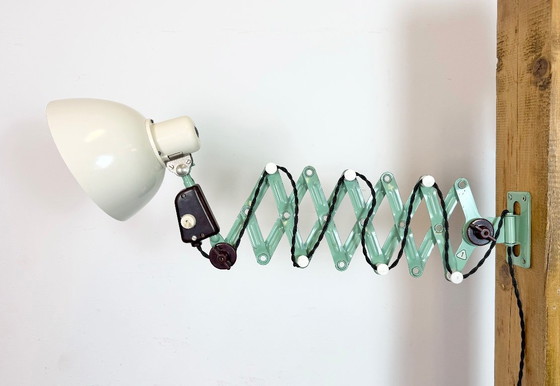 Image 1 of Lampada a forbice industriale di VEB Zweckleuchtenbau Dresden, Germania dell'Est, anni '50