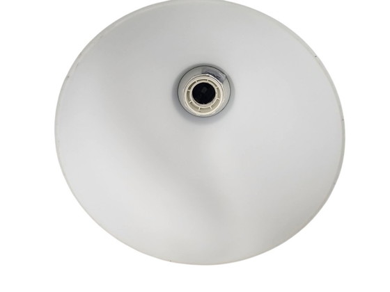 Image 1 of Hala Zeist - hanglamp - diabolo - melkglas - aluminium - 80's