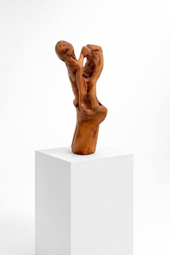 Image 1 of Vintage wooden statue sculpture