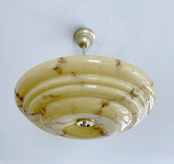 Image 1 of Art Deco Glass Pendant Light