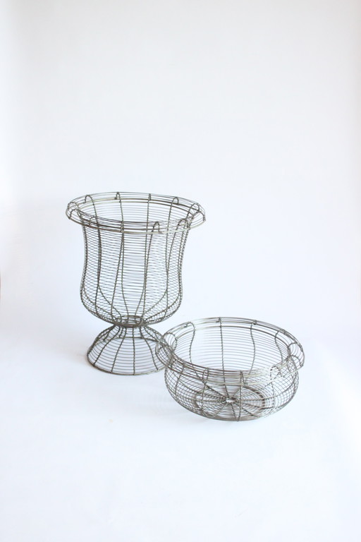 Vintage Wire Baskets, Belgium