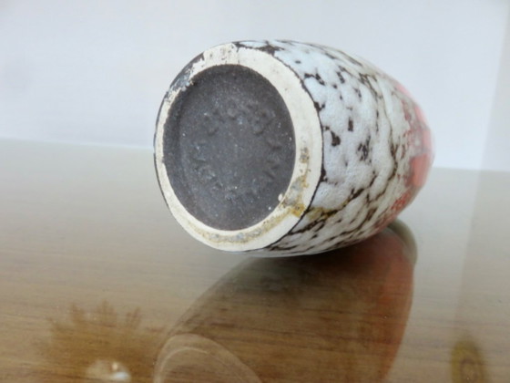 Image 1 of Keramikvase "fat lava" orange, West Germany, 1970