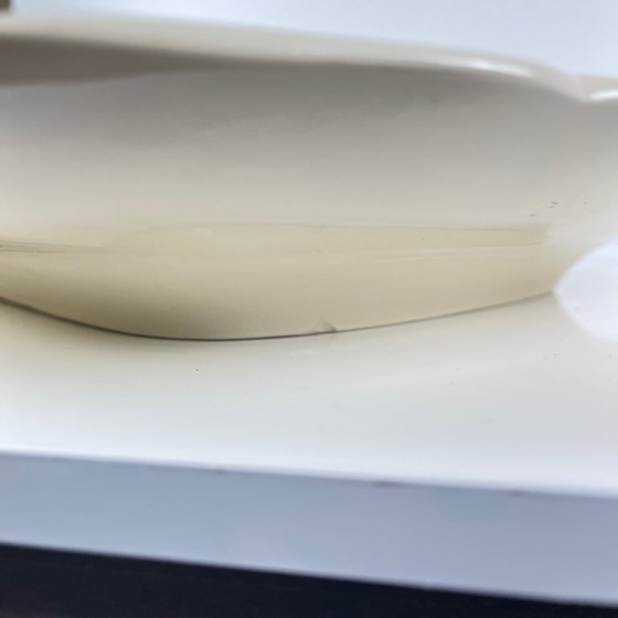 Image 1 of Large rectangular Sarreguemines cream dish, early 20th century