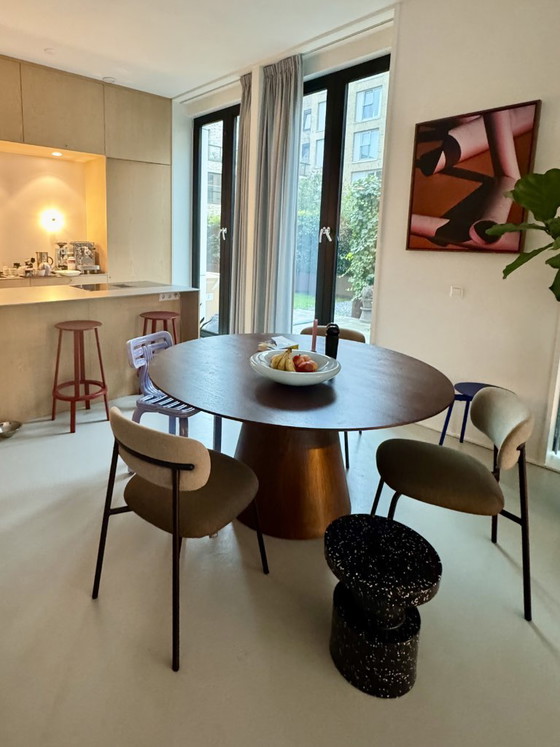 Artifort Aloa / 3x Sedia da pranzo di design / Tessuto Kvadrat, Sedie da pranzo, Metallo, Tessile, Nero (foto 2 di 13)