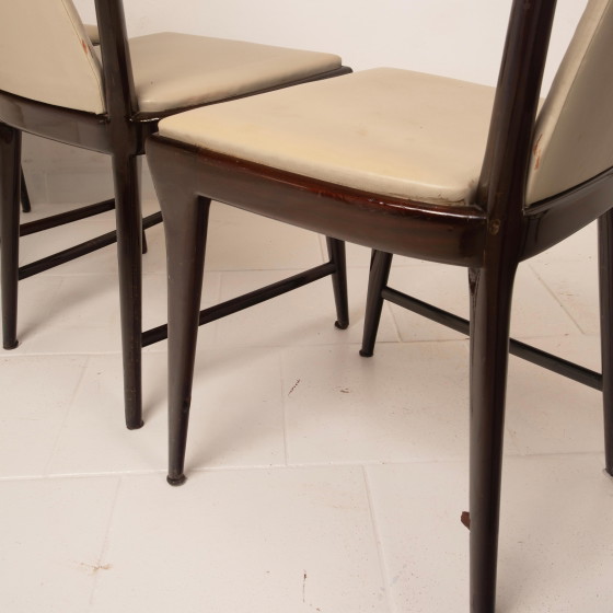 Osvaldo Borsani Sedie da Pranzo Italiane Mid Century in Mogano Tinto per ABV 1950 – Wood, Mid Century Modern (photo 18 of 20)