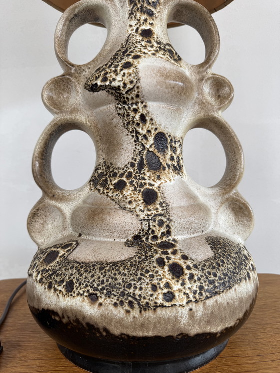 Image 1 of Steinbach Leuchten Ceramic Table Lamp – West German Mid-Century Statement