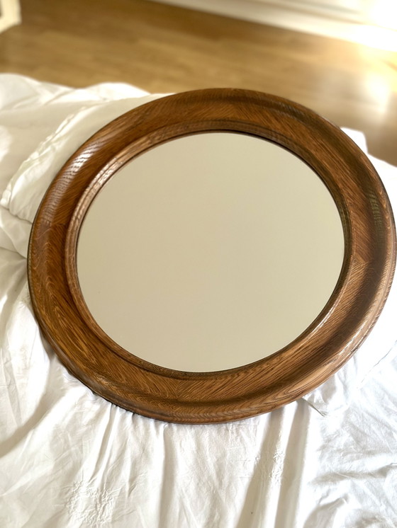 Image 1 of Lo specchio rotondo in legno vintage Knudt