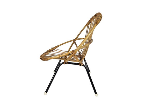 Image 1 of Rohe Noordwolde - modello PE41 - sedia per bambini - Dirk van Sliedregt - rattan - metallo - anni '50