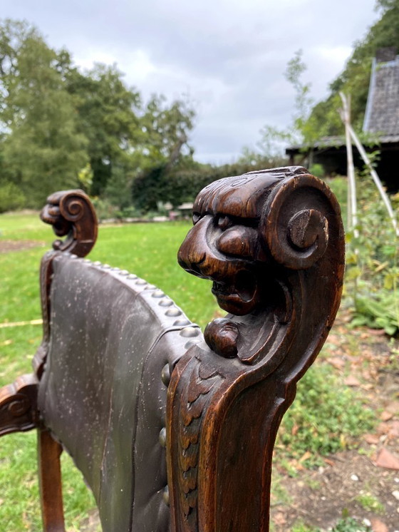 Image 1 of Dagobert ridderstoel leder 1900