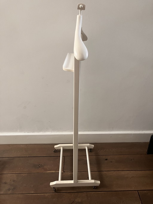 Vintage Italiaans design dressboy / kledingrek wit