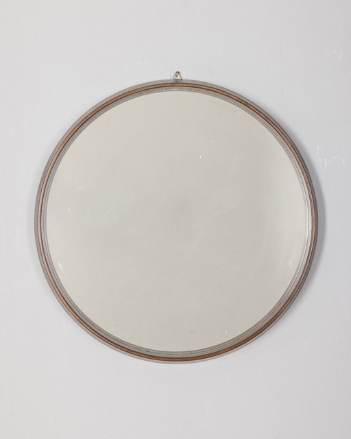 Italian design 1960s vintage Teak wood wall mirror
