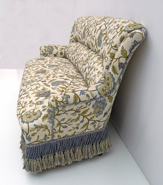 Image 1 of Rare canapé et deux fauteuils en brocart Napoléon III du XIXe siècle