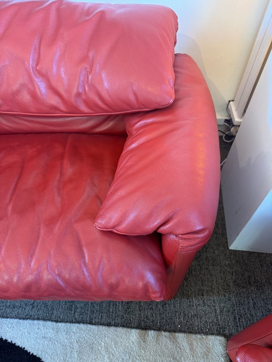 Image 1 of Divano in pelle di design a due posti Cassina Maralunga – Vico Magistretti