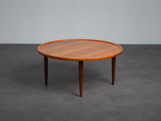 Scandinavische Moderne Ronde Teak Salontafel, Denemarken, Jaren 60 – Wood, Vintage (photo 3 of 8)