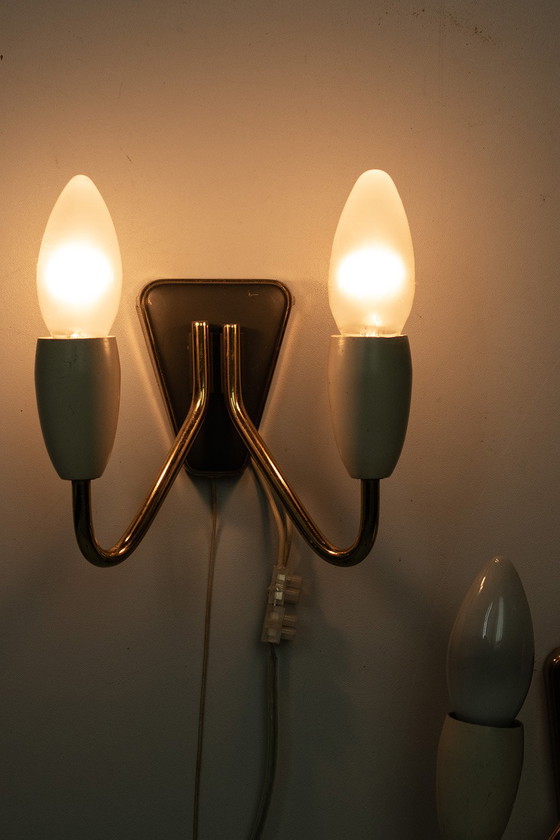 Image 1 of Pair of 50's wall lamps