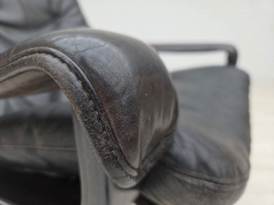 Image 1 of 1970s, Norwegian design by Ingmar Relling, model "Siesta", furniture leather.