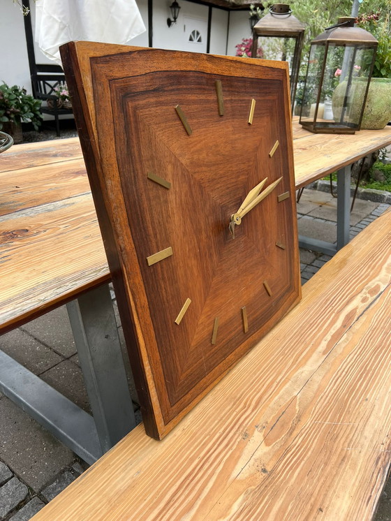 Image 1 of Rosewood wall clock from former bank
