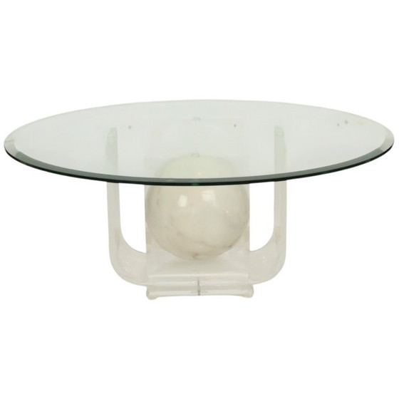 Image 1 of Round Design Coffee Table Lucite