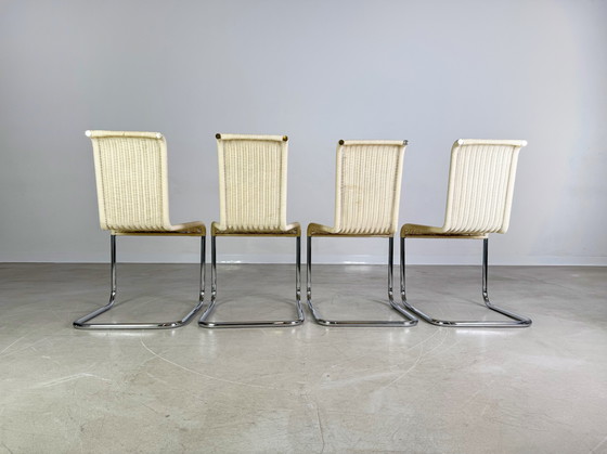 Image 1 of Set originale di 4 sedie a sbalzo Tecta B20 Sedie a sbalzo Jean Prouvé