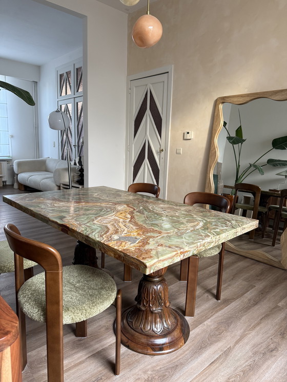 Image 1 of Marmere vintage eettafel 