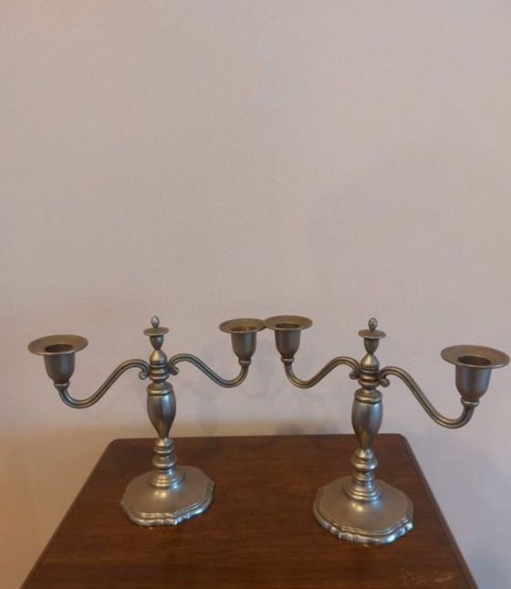 Portacandele 1950 Royal Holland 95% stagno, Metallo, Tessile, Grigio (foto 4 di 7)