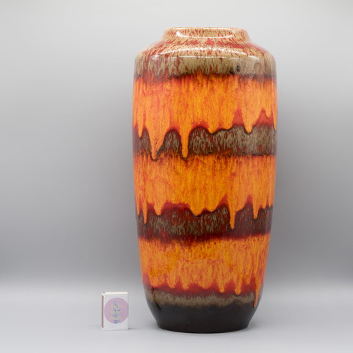 Bodenvase en lave grasse Poterie d'Allemagne de l'Ouest Mid Century Design Scheurich 517-45 CM