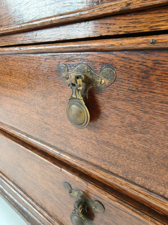 Image 1 of Dutch 18th Century Oak Cabinet – “Diaper Cabinet”