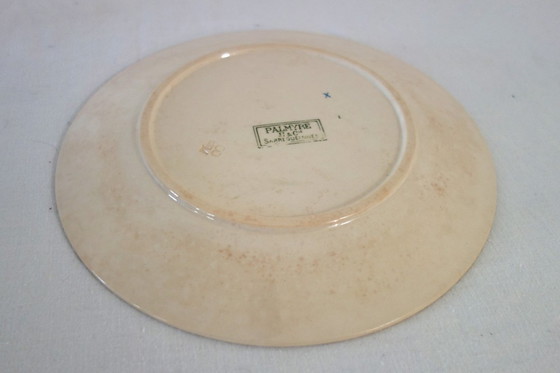 Image 1 of 6 flat ironstone plates "Palmyre" Sarreguemines