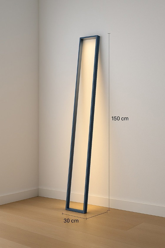 Image 1 of Cornice — Minimalist Floor Light Sculpture in Matte red