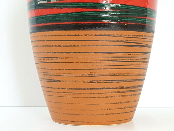 Image 1 of GERMAN CERAMIC AMPHORA VASE WEST GERMANY 1960 VINTAGE 60S 60'S 1960s