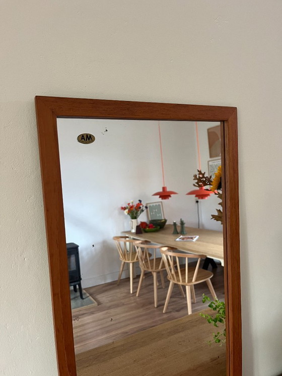 Image 1 of Vintage Danish teak mirror - midcentury mirror