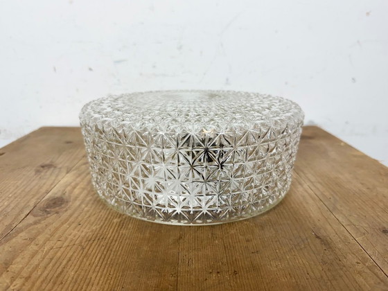 Image 1 of Vintage glazen wand- of plafondlamp, jaren 70