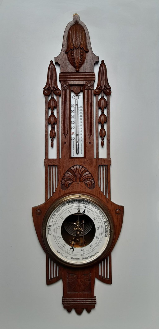 Barometer Wetterstation Art Nouveau/Art Deco