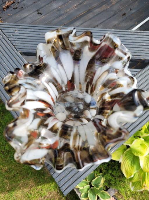 Large hand-blown Murano vase - Vintage - Italy 35 cm