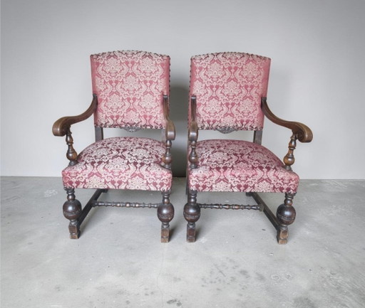 Coppia di poltrone antiche -set di 2- stile Luigi